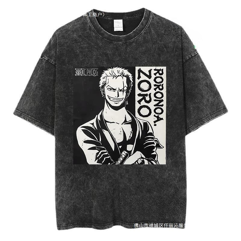 Anime One Piece Zoro T Shirt y2k Harajuku High Street