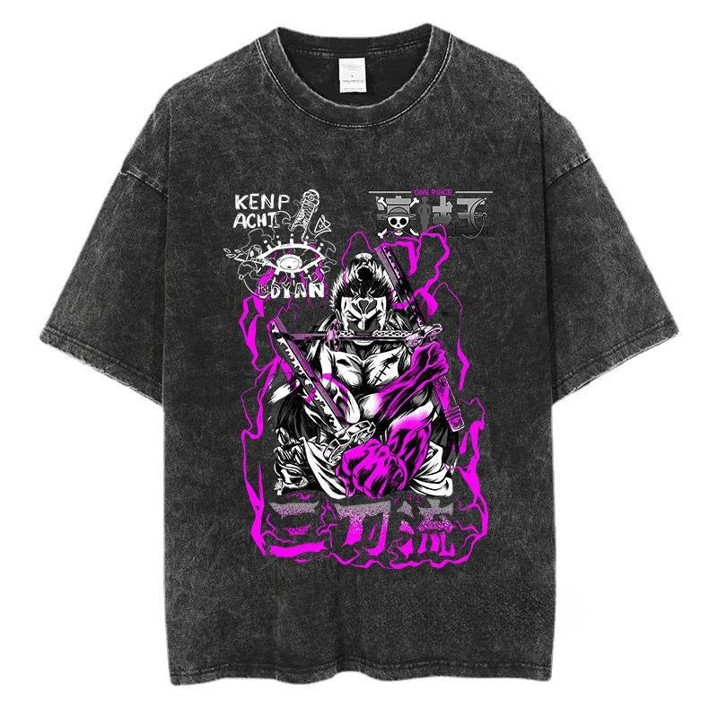 Anime One Piece Zoro T Shirt y2k Harajuku High Street