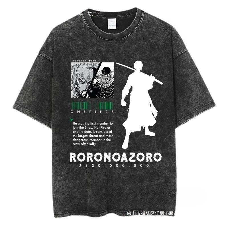 Anime One Piece Zoro T Shirt y2k Harajuku High Street